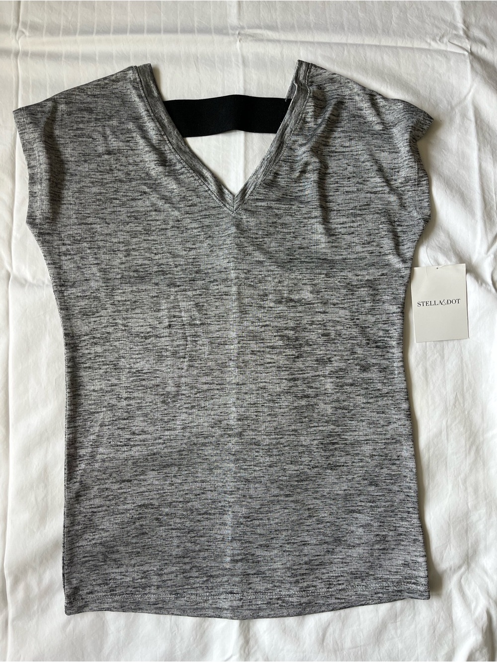 Stella & Dot Heather Gray V-Neck Tank Top